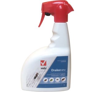 Vebi Draker RTU, rovarirtó és hosszantartó rovarriasztó szer, repülő- és mászórovarok ellen, 400 ml