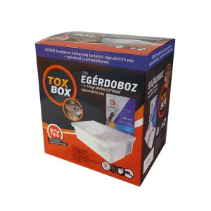TOXBOX egérirtó csomag, műanyag egérdoboz / csalétekállomás Murin irtószerrel